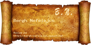 Bergh Nefelejcs névjegykártya